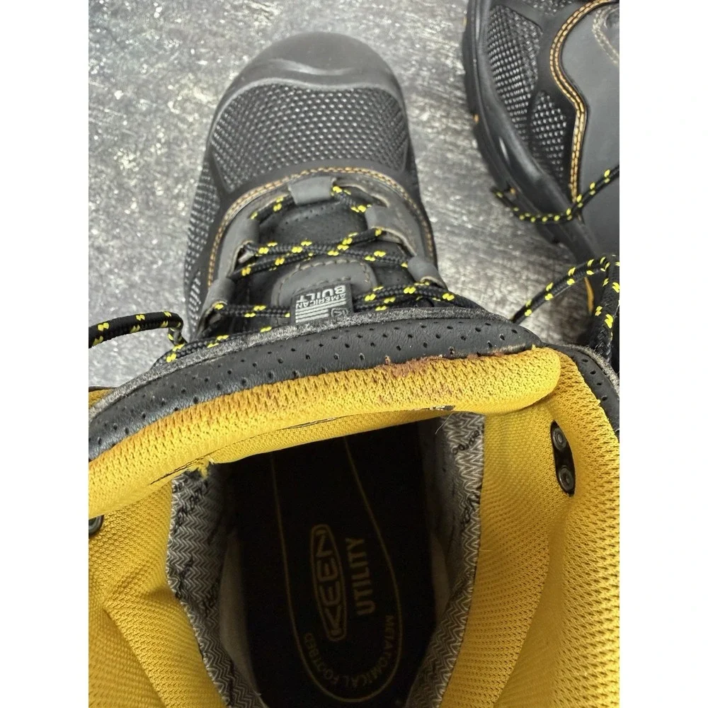 KEEN Utility Men's Logandale Mid Steel Toe WP Work Shoe Raven/Black Size 12 D